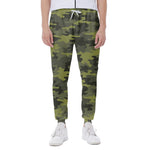 Dark Green Camouflage Print Scuba Joggers
