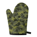 Dark Green Camouflage Print Single Oven Mitt