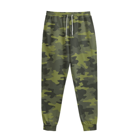 Dark Green Camouflage Print Sweatpants