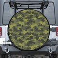 Dark Green Camouflage Print Tire Cover