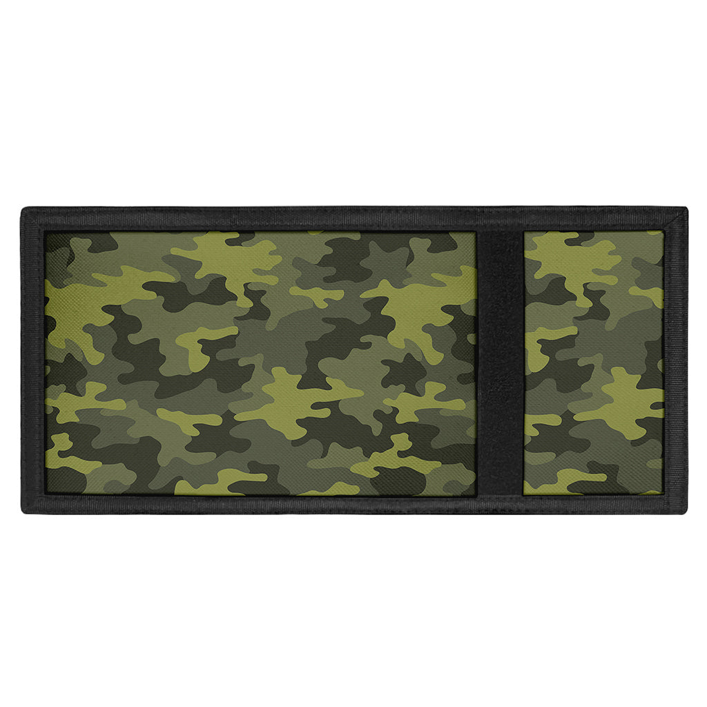 Dark Green Camouflage Print Trifold Wallet