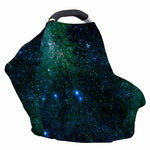 Dark Green Galaxy Space Print Baby Seat Cover