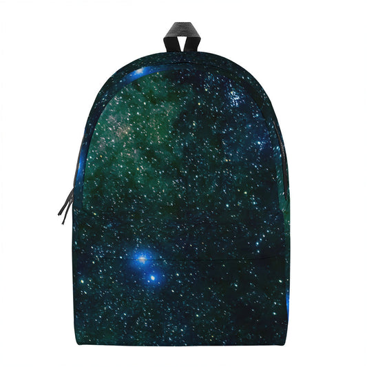 Dark Green Galaxy Space Print Backpack