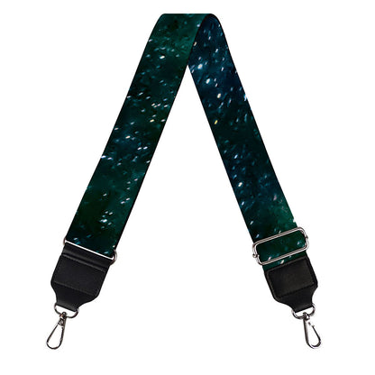 Dark Green Galaxy Space Print Bag Strap