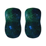 Dark Green Galaxy Space Print Bar Stool Covers