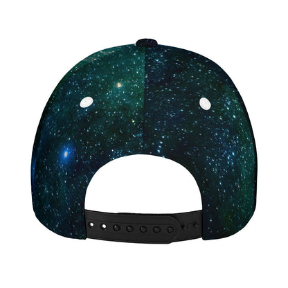 Dark Green Galaxy Space Print Baseball Cap