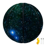 Dark Green Galaxy Space Print Basketball
