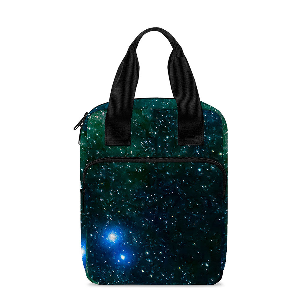 Dark Green Galaxy Space Print Bible Tote Bag
