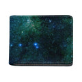 Dark Green Galaxy Space Print Bifold Wallet