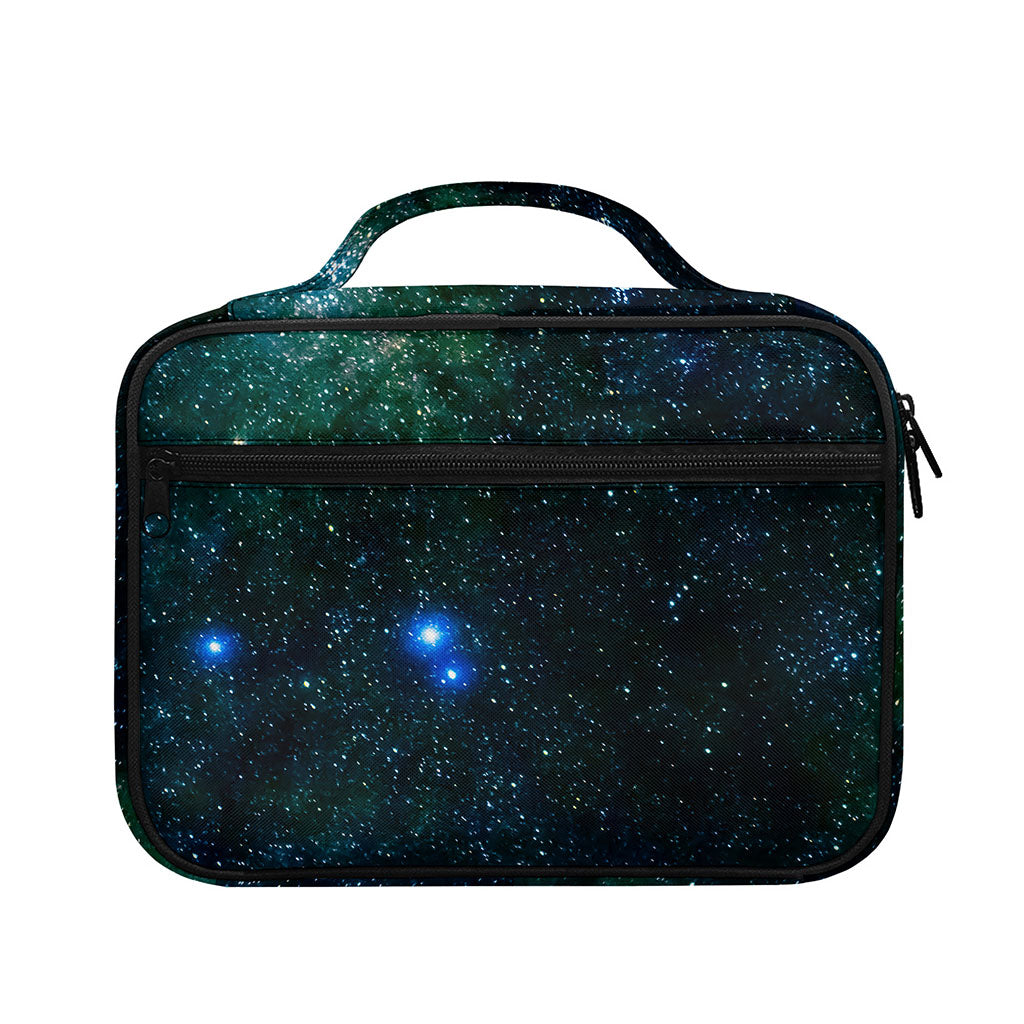 Dark Green Galaxy Space Print Briefcase Bible Bag