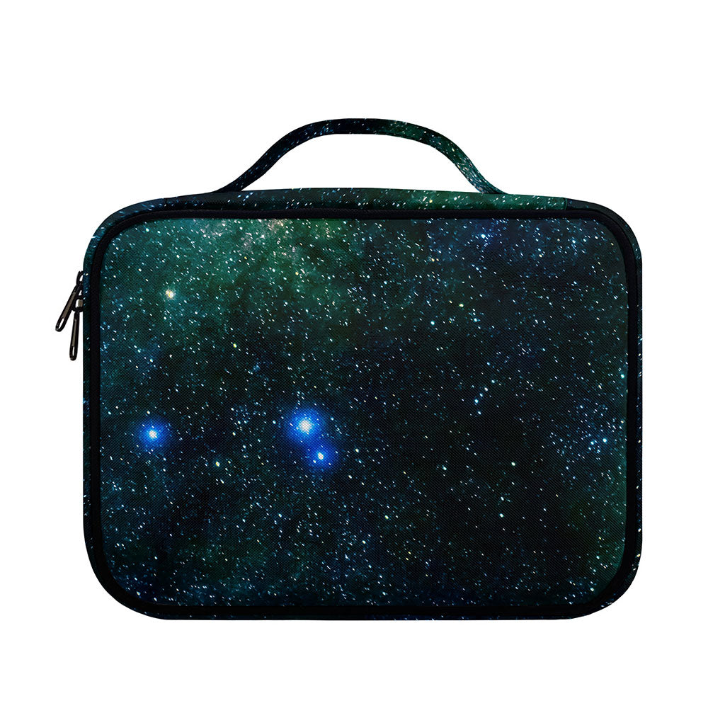 Dark Green Galaxy Space Print Briefcase Bible Bag