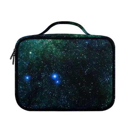 Dark Green Galaxy Space Print Briefcase Bible Bag