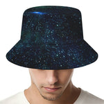 Dark Green Galaxy Space Print Bucket Hat