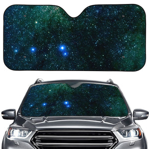 Dark Green Galaxy Space Print Car Windshield Sun Shade