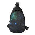 Dark Green Galaxy Space Print Sling Bag