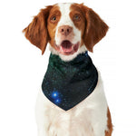 Dark Green Galaxy Space Print Dog Bandana