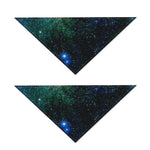 Dark Green Galaxy Space Print Dog Bandana