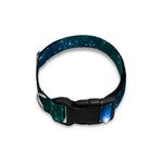 Dark Green Galaxy Space Print Dog Collar