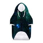 Dark Green Galaxy Space Print Dog Zip Up Hoodie