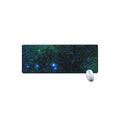 Dark Green Galaxy Space Print Extended Mouse Pad