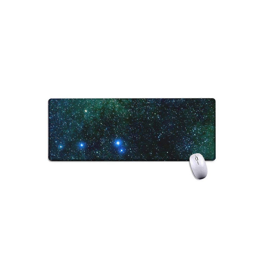 Dark Green Galaxy Space Print Extended Mouse Pad
