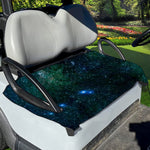 Dark Green Galaxy Space Print Golf Cart Seat Cover