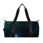 Dark Green Galaxy Space Print Gym Bag