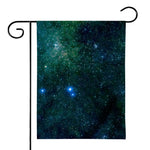 Dark Green Galaxy Space Print House Flag