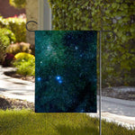 Dark Green Galaxy Space Print House Flag