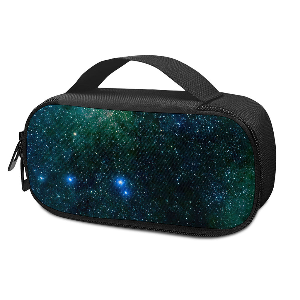 Dark Green Galaxy Space Print Insulin Cooler Travel Case