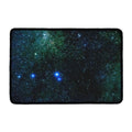 Dark Green Galaxy Space Print Kitchen Mat