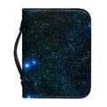 Dark Green Galaxy Space Print Leather Bible Cover