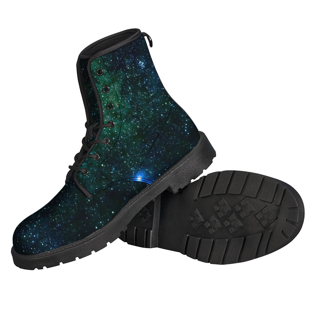 Dark Green Galaxy Space Print Backpack
