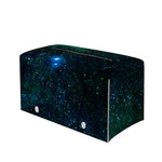 Dark Green Galaxy Space Print Leather Tissue Box Cover