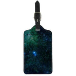Dark Green Galaxy Space Print Luggage Tag