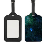 Dark Green Galaxy Space Print Luggage Tag
