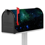 Dark Green Galaxy Space Print Mailbox Cover