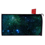 Dark Green Galaxy Space Print Mailbox Cover