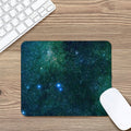 Dark Green Galaxy Space Print Mouse Pad
