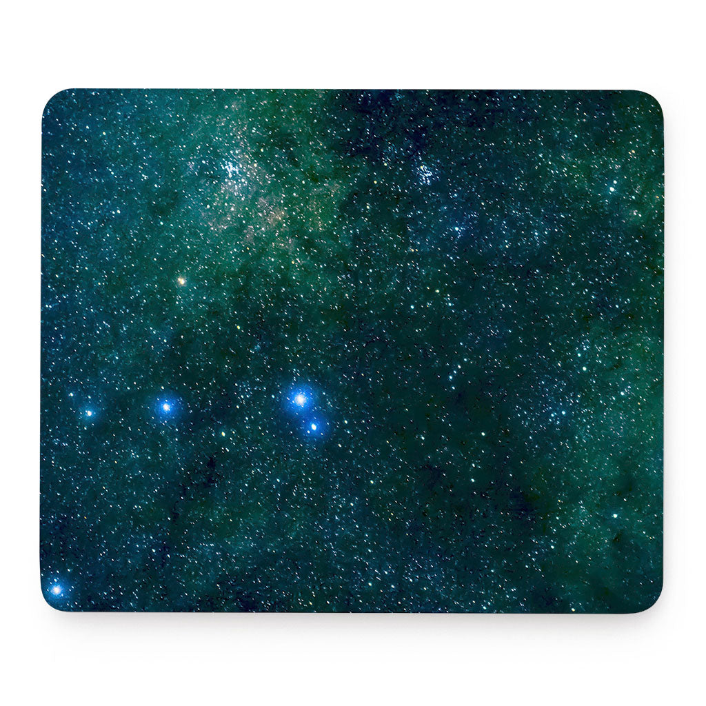 Dark Green Galaxy Space Print Mouse Pad