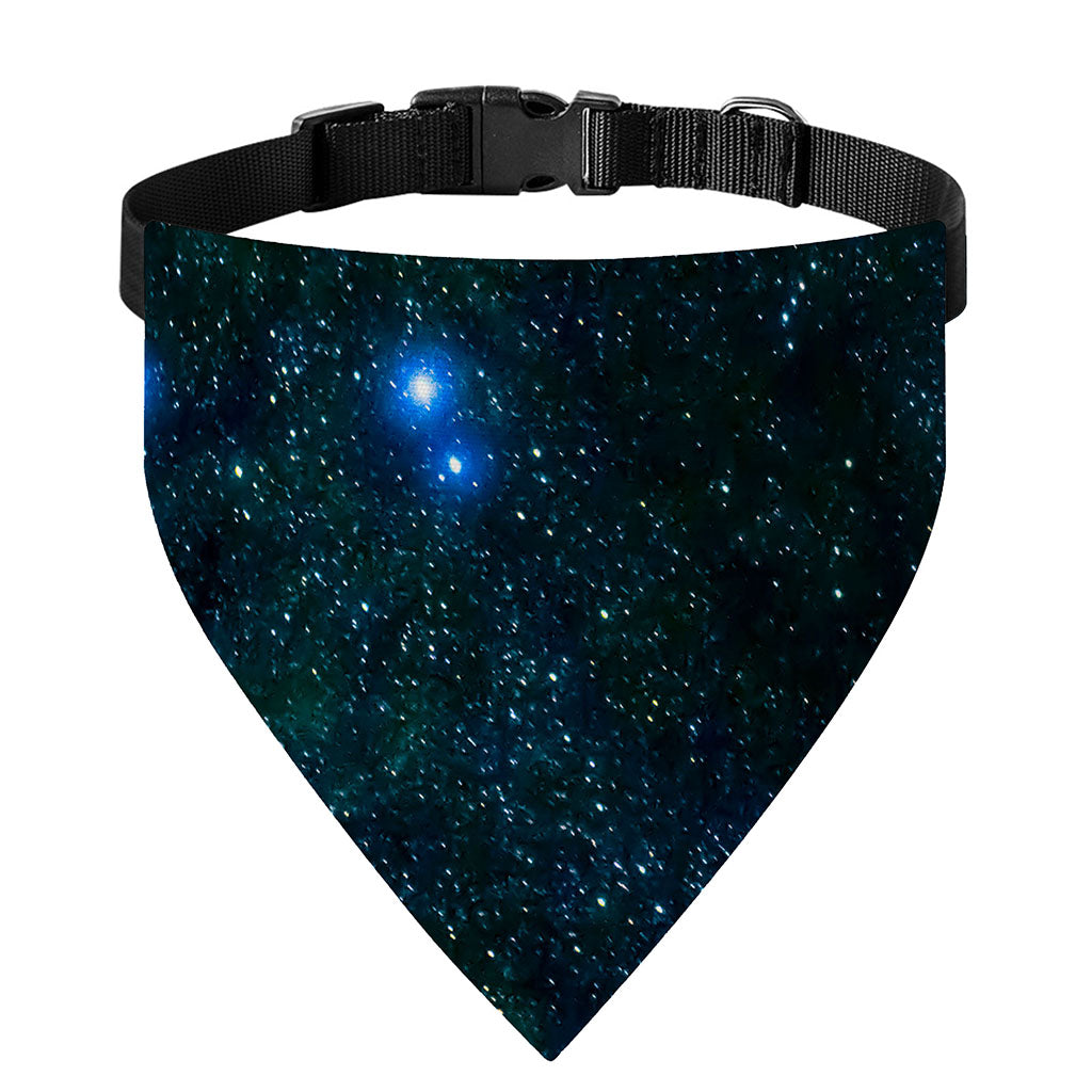 Dark Green Galaxy Space Print Over The Collar Dog Bandana