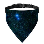 Dark Green Galaxy Space Print Over The Collar Dog Bandana