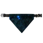 Dark Green Galaxy Space Print Over The Collar Dog Bandana