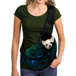 Dark Green Galaxy Space Print Pet Sling Carrier