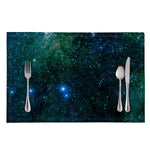 Dark Green Galaxy Space Print Placemat