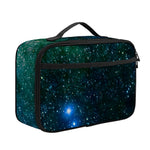 Dark Green Galaxy Space Print Portable Lunch Bag