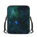 Dark Green Galaxy Space Print Rectangular Crossbody Bag
