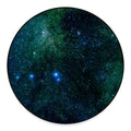 Dark Green Galaxy Space Print Round Floor Mat