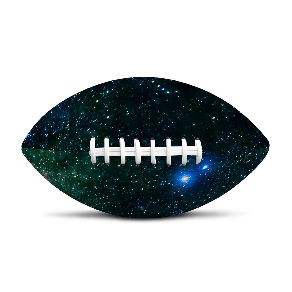 Dark Green Galaxy Space Print Rugby Ball