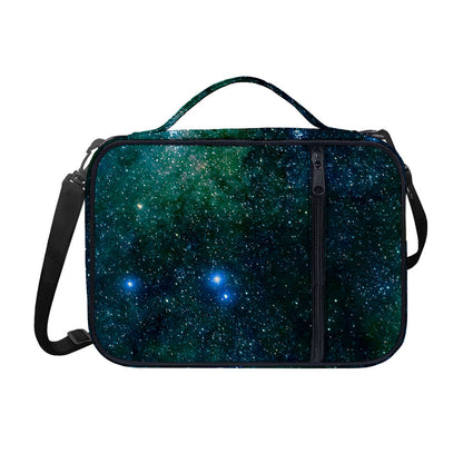 Dark Green Galaxy Space Print Shoulder Strap Bible Bag